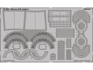 EDUARD photodecoupe avion 48883 Moteur Meteor F.8 Airfix 1/48