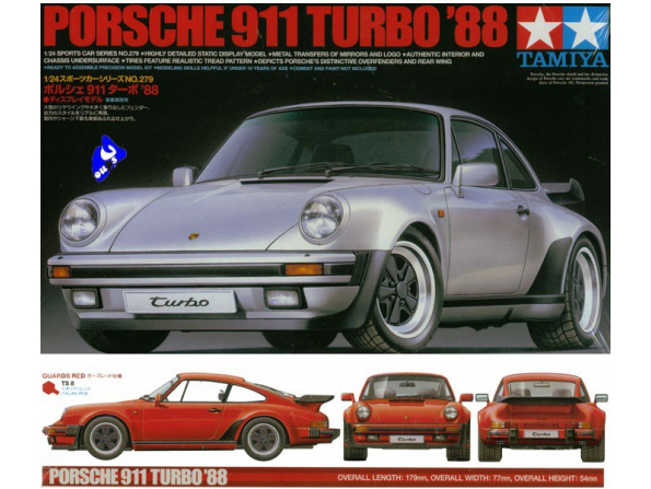 tamiya maquette voiture 24279 porsche 911 turbo 1/24