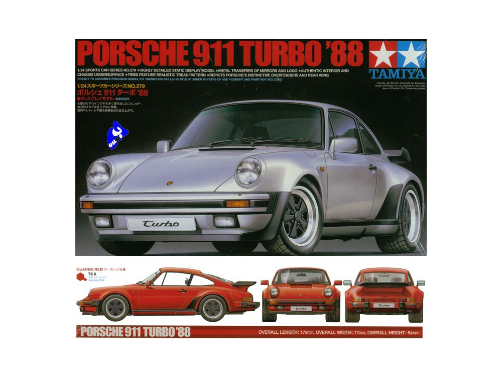 Maquette Tamiya voiture Porsche 911 Turbo 1988 1/24