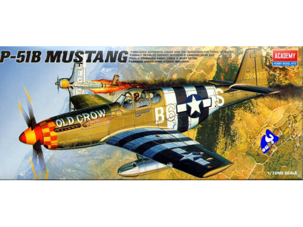 Academy maquettes avion 12464 P-51B Mustang 1/72