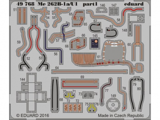 EDUARD photodecoupe avion 49768 Messerschmitt Me 262B-1a/U1 Hobby Boss 1/48