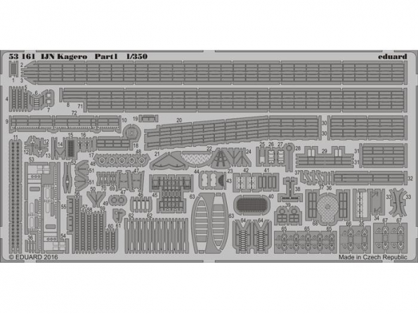Eduard photodecoupe bateau 53161 IJN Kagero Partie 1 Tamiya 1/350