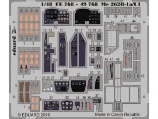 EDUARD photodecoupe avion FE768 Messerschmitt Me 262B-1a/U1 Hobby Boss 1/48