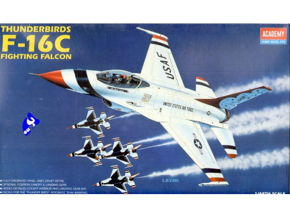 Academy maquettes avion 1695 T-Bird F-16C 1/48