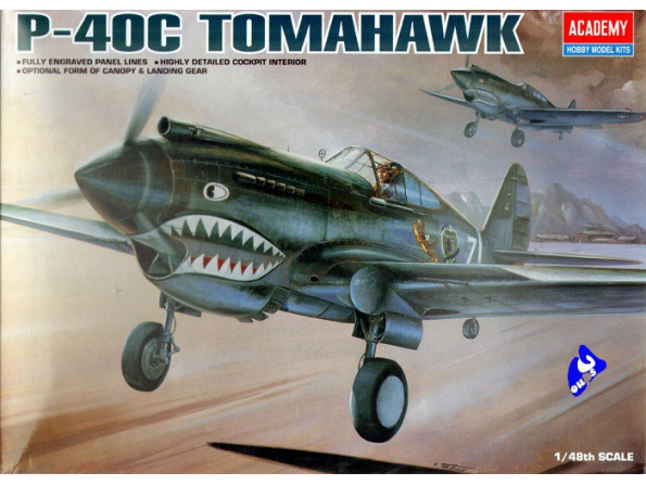 Academy maquettes avion 2182 P-40C Tomahawk 1/48