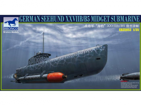 Bronco maquette sous-marin CB 35053 Sous marin Allemand de poche Seehund XVIIB/B5 1/35