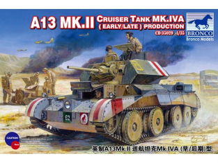 Bronco maquette militaire CB 35029 A13 Mk.II Cruiser Tank Mk.IVA Debut / Fin de production 1/35