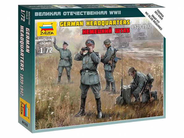 Zvezda maquette figurine 6133 Etat-Major Allemand WWII 1/72