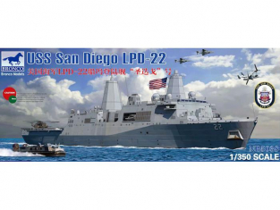 BRONCO maquette bateau nb 5038 USS San Diego LPD-22 1/350