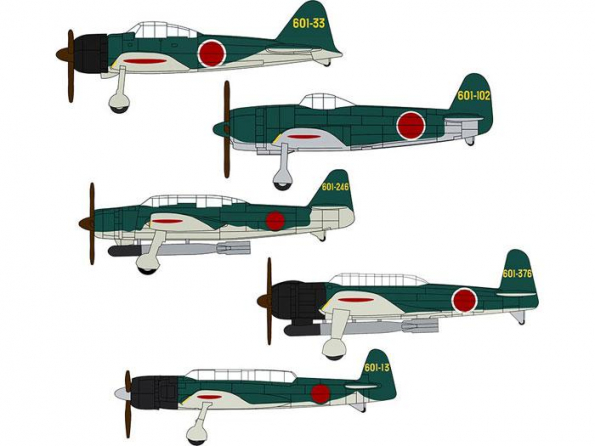 Hasegawa maquette avion 72156 set d'avions pour IJN porte avions de la flotte Japonaise 1/450