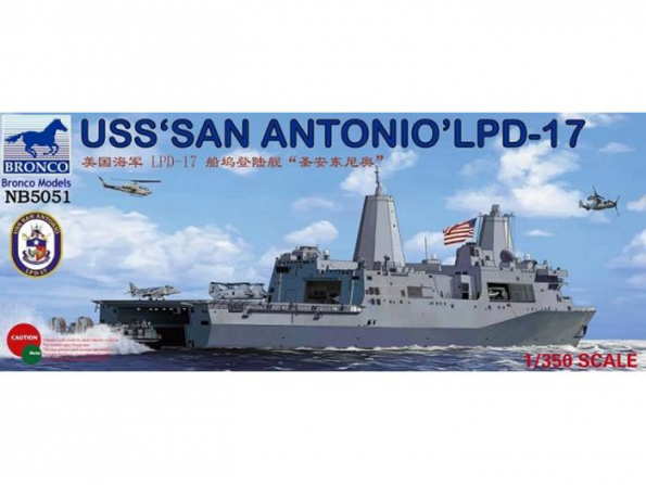 BRONCO maquette bateau nb 5051 USS San Antonio LPD-17 1/350