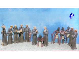 Pegasus maquette figurines 7003 Missionaires & Indiens 1/48