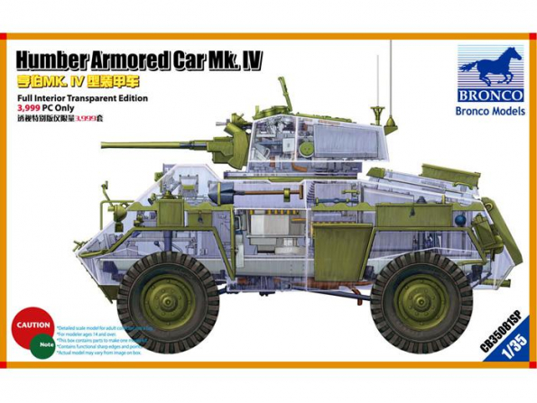 Bronco maquette militaire CB 35081SP Humber Armoured Car MK.IV Serie Limitee Pieces transparentes 1/35