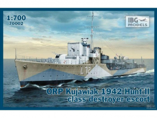 IBG maquette bateau 70002 ORP "KUJAWIAK" 1942 DESTROYER CLASSE HUNT II 1/700