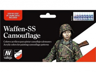 Vallejo Set Model Color 70180 Waffen SS Camouflage 8 x 17ml