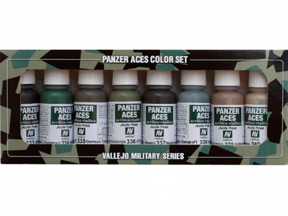 Vallejo Set Panzer Aces 70128 Set n°5 Uniformes 8 x 17ml