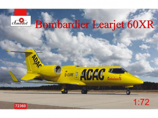 Amodel maquettes avion 72360 BOMBARDIER LEARJET 60XR ADAC AMBULANCE 1/72