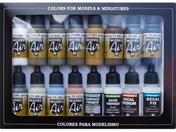 Vallejo Set Model Air 71185 Couleurs USAAF WWII 16 x 17ml