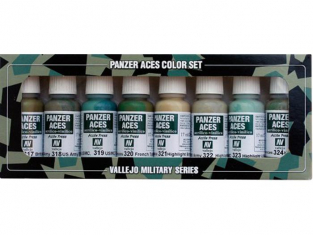 Vallejo Set Panzer Aces 70126 Set n°3 Uniformes d'equipage 8 x 17ml