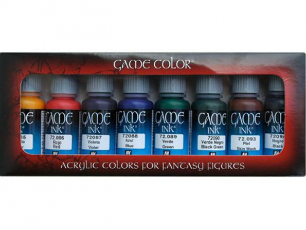 Vallejo Set Game Color 72996 Gamme Ink (Encre) 8 x 17ml