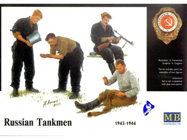 Master Box maquette militaire 3535 TANKISTES SOVIETIQUES 1/35