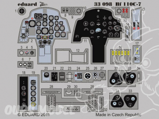 EDUARD photodecoupe 33098 Bf 110C-7 1/32