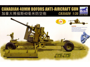 Bronco maquette militaire 35028 CANON ANTI AERIEN BOFORS 1/35
