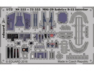 EDUARD photodecoupe avion 73555 MiG-29 Izdelye 9-13 Zvezda 1/72
