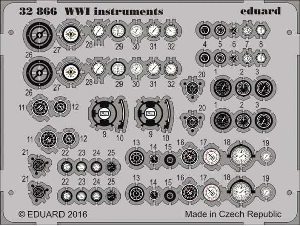 Eduard photodécoupe avion 32866 Instruments WWI 1/32