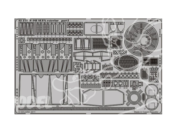 EDUARD photodecoupe 32271 Exterieur F-16I SUFA 1/32