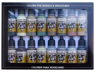 Vallejo Set Model Air 71180 Couleurs Alliés WWII 16 x 17ml