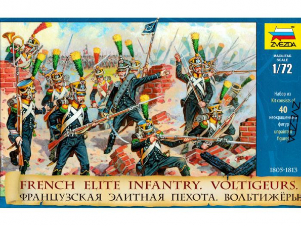 Zvezda maquette figurines 8042 Voltigeurs Français 1/72