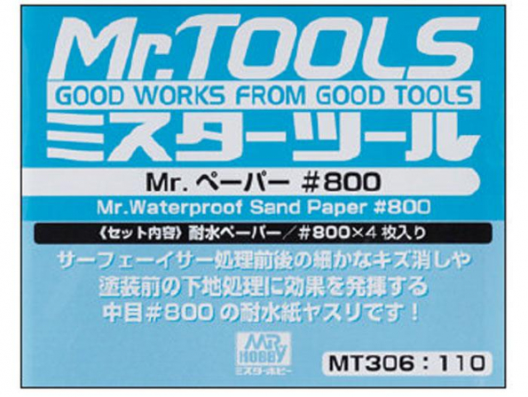 Mr Hobby MT306 MR.WATERPROOF papier a poncer #800