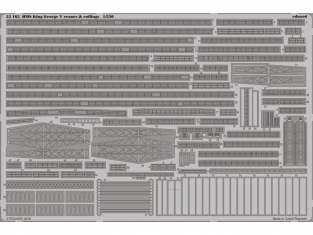 Eduard photodecoupe bateau 53165 HMS King Georges V Grues et rambardes Tamiya 1/350