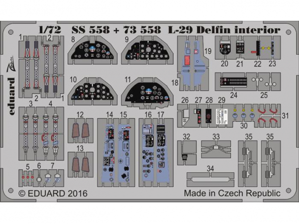 Eduard photodecoupe avion 73558 L-29 Delfin Amk 1/72