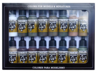 Vallejo Set Model Air 71190 Couleurs Allemandes / Alliés WWII 16 x 17ml