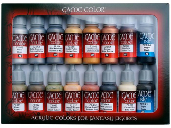 Vallejo Set Game Color 72291 Cuir et metal 16 x 17ml