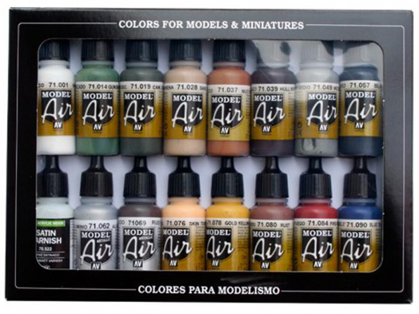 Vallejo Set Model Air 71191 Couleurs Ferroviaires Europe 16 x 17ml