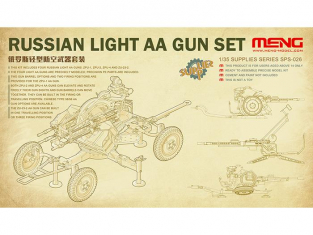 Meng maquette militaire SPS-026 Set de Canons legers anti aeriens Russe AA Gun x4 1/35