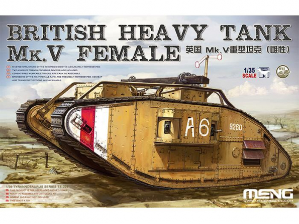 Meng maquette militaire TS-029 Mk.V Femelle Char lourd Britannique 1/35