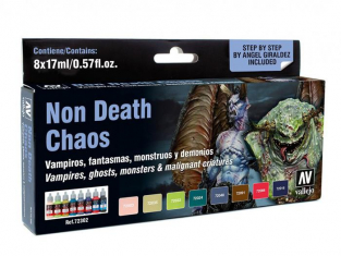 Vallejo Set Game Color 72302 Non Death Chaos Zombies - Fantomes - Monstres - Vampires & Demons 8 x 17ml