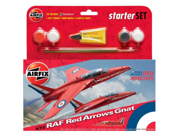 Airfix Starter Set 55105 RAF Red Arrows Gnat 1/72