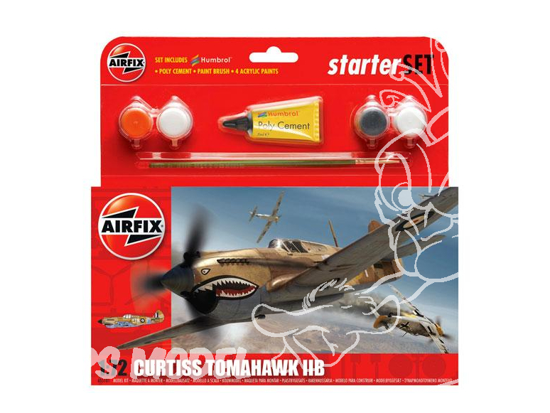 Airfix Starter Set 55101 Curtiss Tomahawk IIB 1/72