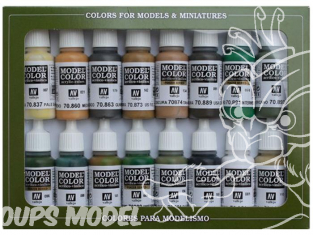 Vallejo Set Model Color 70109 Alliés WWII 16 x 17ml