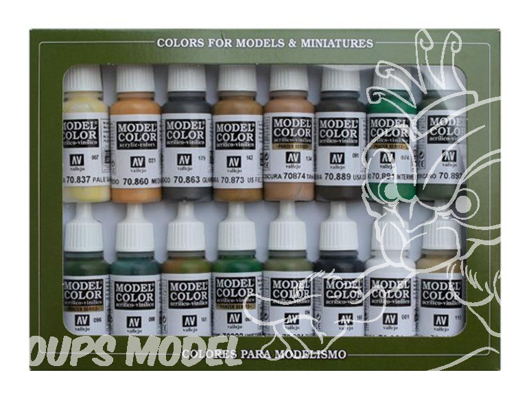 Vallejo Set Model Color 70109 Alliés WWII 16 x 17ml