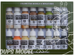 Vallejo Set Model Color 70141 Couleurs Terre 16 x 17ml