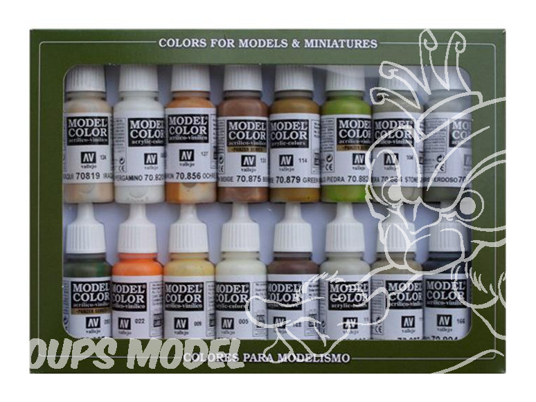 Vallejo Set Model Color 70141 Couleurs Terre 16 x 17ml