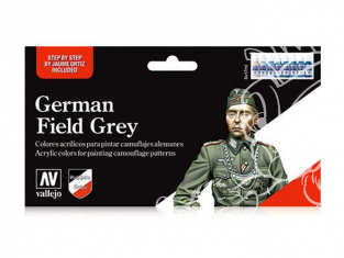 Vallejo Set Model Color 70181 Uniformes Allemands German Field Grey WWII 8 x 17ml