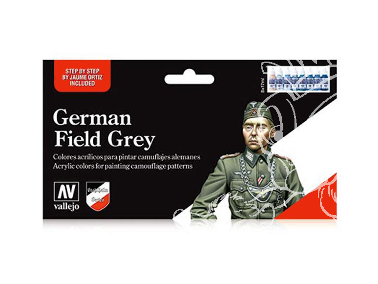 Vallejo Set Model Color 70181 Uniformes Allemands German Field Grey WWII 8 x 17ml