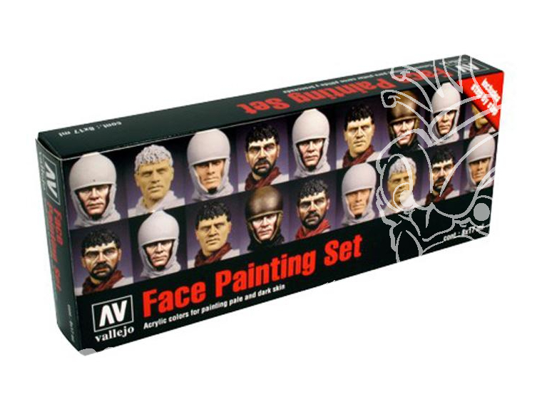 Vallejo Set Model Color 70119 Set de peinture pour visages 8 x 17ml